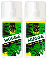 ZESTAW RODZINNY - 2 x Mugga spray 9,5% DEET 75ml - Jaico